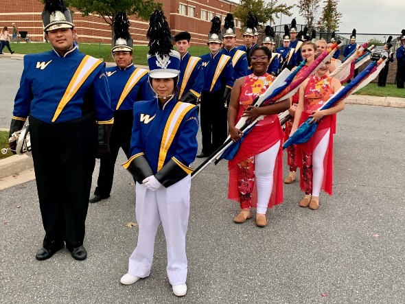 Walkersville High Marching Band at the Frederick County Marching Band Festival.