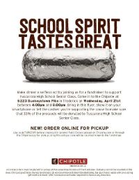 Chipotle Info for Fundraiser April 21, 2021