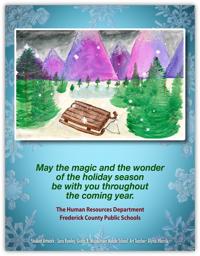 Holiday greeting card from HR