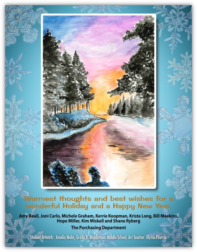 Holiday Greeting Card from Purchasing Dept
